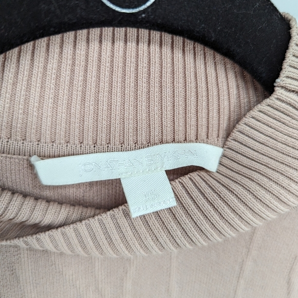 Jonathan Simkhai | Spill Intarsia Knit Textured Cropped Criss Cross Swea… - Picture 8 of 12